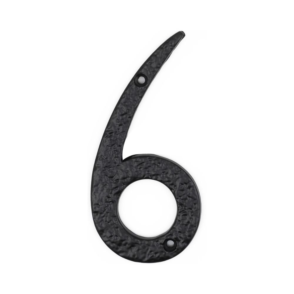 xr:d:DAFAS8BS2_k:1656,j:4953240788381190867,t:23102508 Roline 461 Πινακίδα με Αριθμό 6 από Αλουμίνιο Μαύρο Ματ 100mm - Image 1