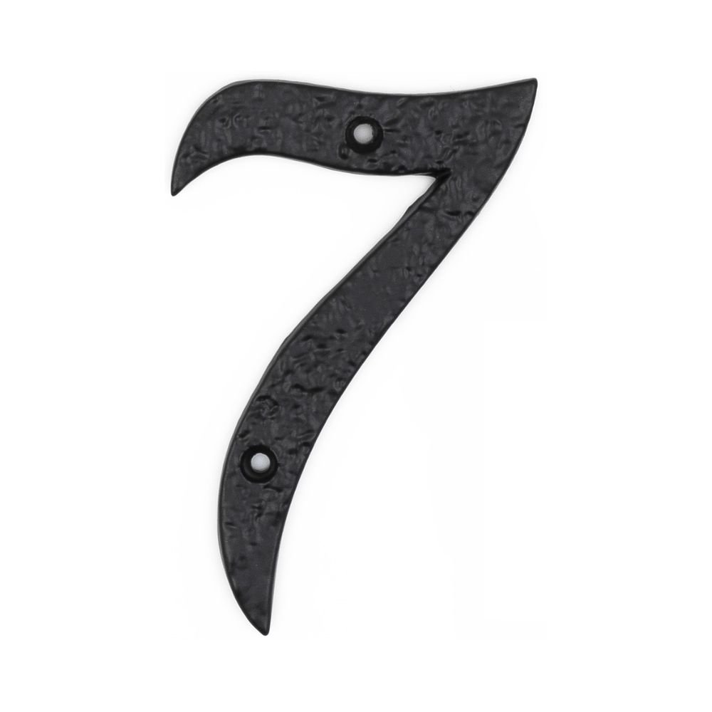 xr:d:DAFAS8BS2_k:1658,j:4542287319488648727,t:23102508 Roline 461 Πινακίδα με Αριθμό 7 από Αλουμίνιο Μαύρο Ματ 100mm - Image 1