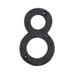 Roline 461 Πινακίδα με Αριθμό 8 από Αλουμίνιο Μαύρο Ματ 100mm