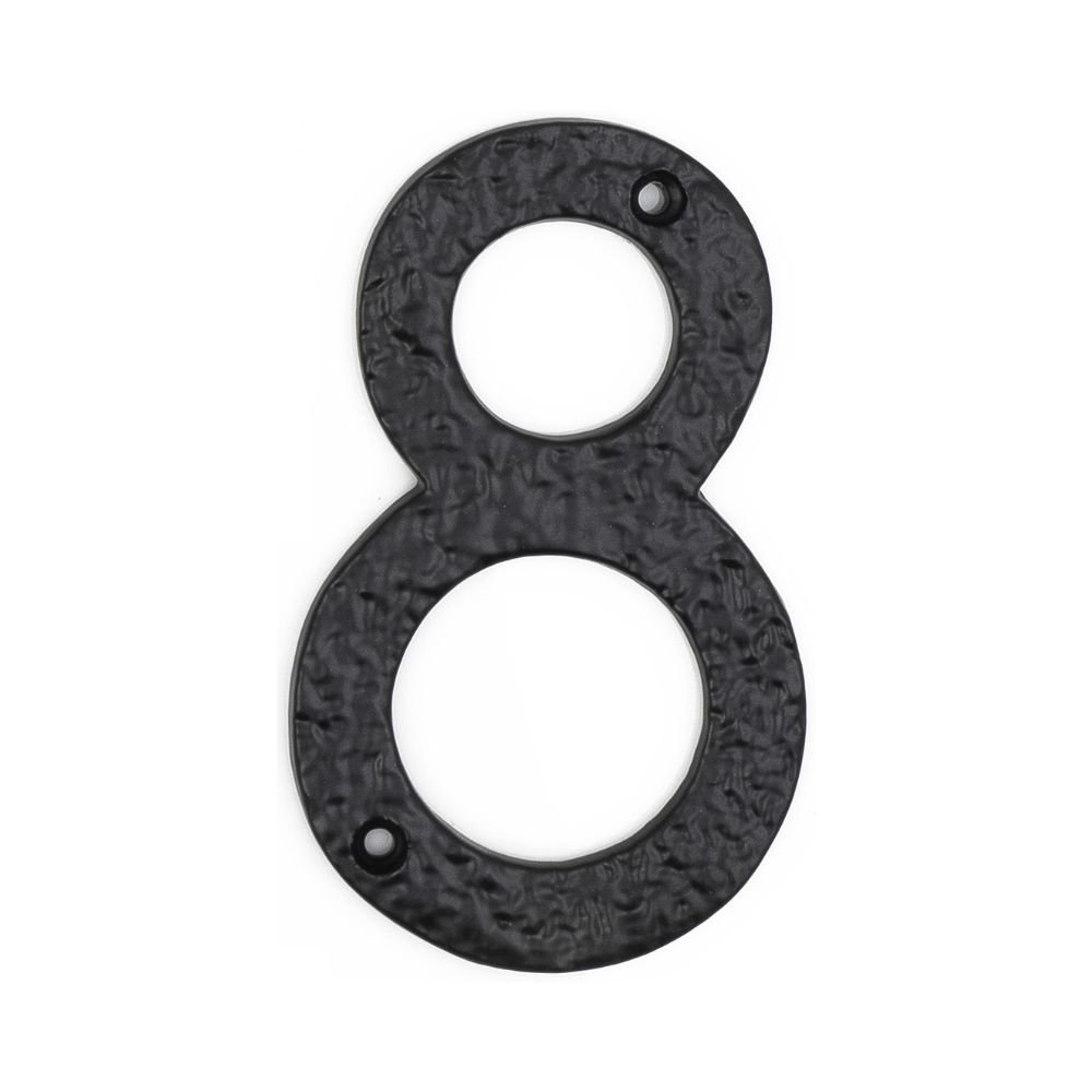 xr:d:DAFAS8BS2_k:1659,j:2741973371213591434,t:23102508 Roline 461 Πινακίδα με Αριθμό 8 από Αλουμίνιο Μαύρο Ματ 100mm - Image 1