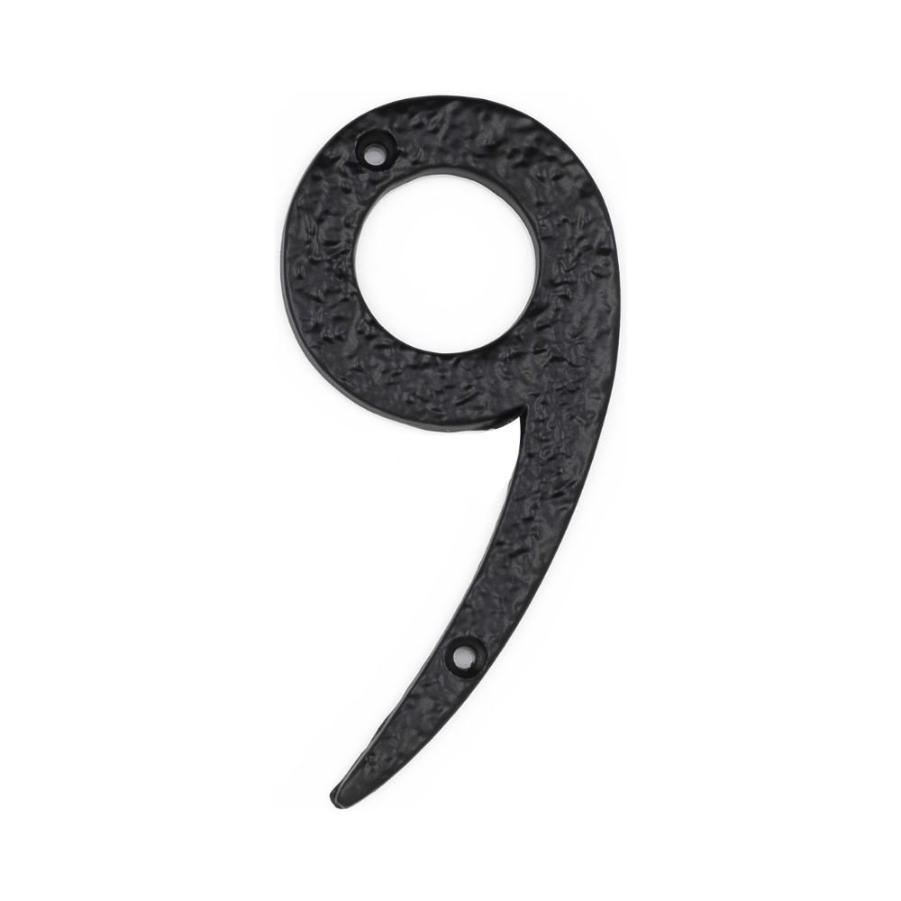 xr:d:DAFAS8BS2_k:1661,j:3550369503350584538,t:23102508 Roline 461 Πινακίδα με Αριθμό 9 από Αλουμίνιο Μαύρο Ματ 100mm - Image 1