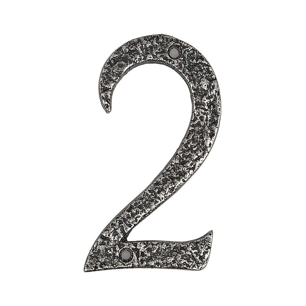 xr:d:DAFAS8BS2_k:1664,j:2262340108779389919,t:23102607 Roline 461 Πινακίδα με Αριθμό 2 από Αλουμίνιο Old Silver 100mm - Image 1