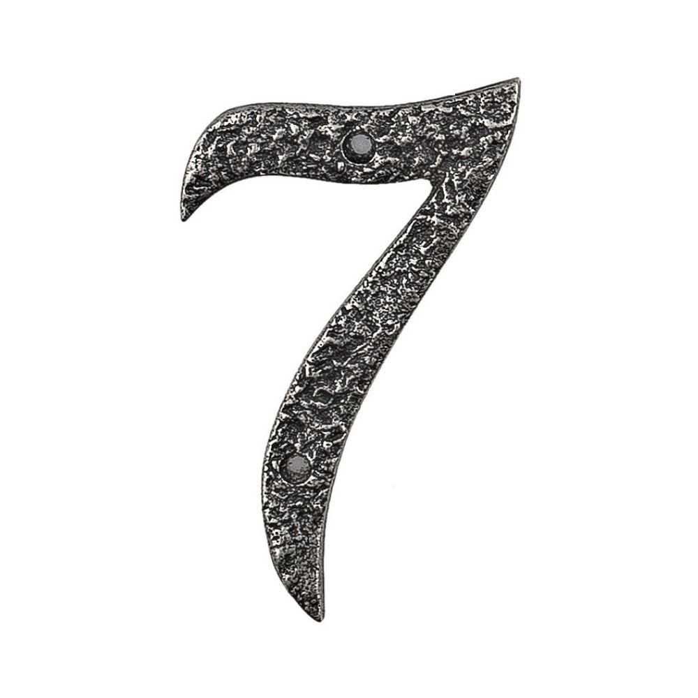 xr:d:DAFAS8BS2_k:1670,j:97234587594025540,t:23102607 Roline 461 Πινακίδα με Αριθμό 7 από Αλουμίνιο Old Silver 100mm - Image 1