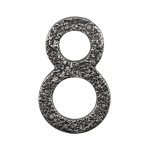 Roline 461 Πινακίδα με Αριθμό 8 από Αλουμίνιο Old Silver 100mm