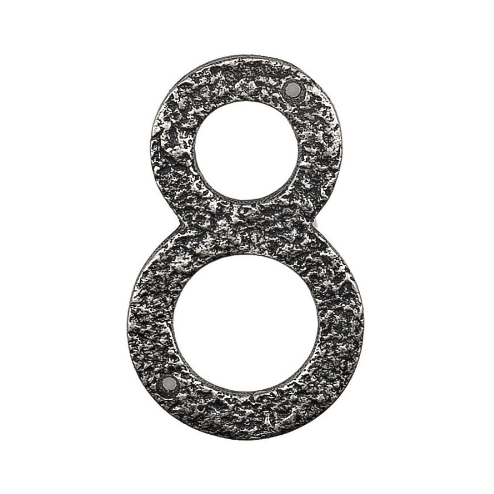 xr:d:DAFAS8BS2_k:1672,j:3369099714990791150,t:23102607 Roline 461 Πινακίδα με Αριθμό 8 από Αλουμίνιο Old Silver 100mm - Image 1