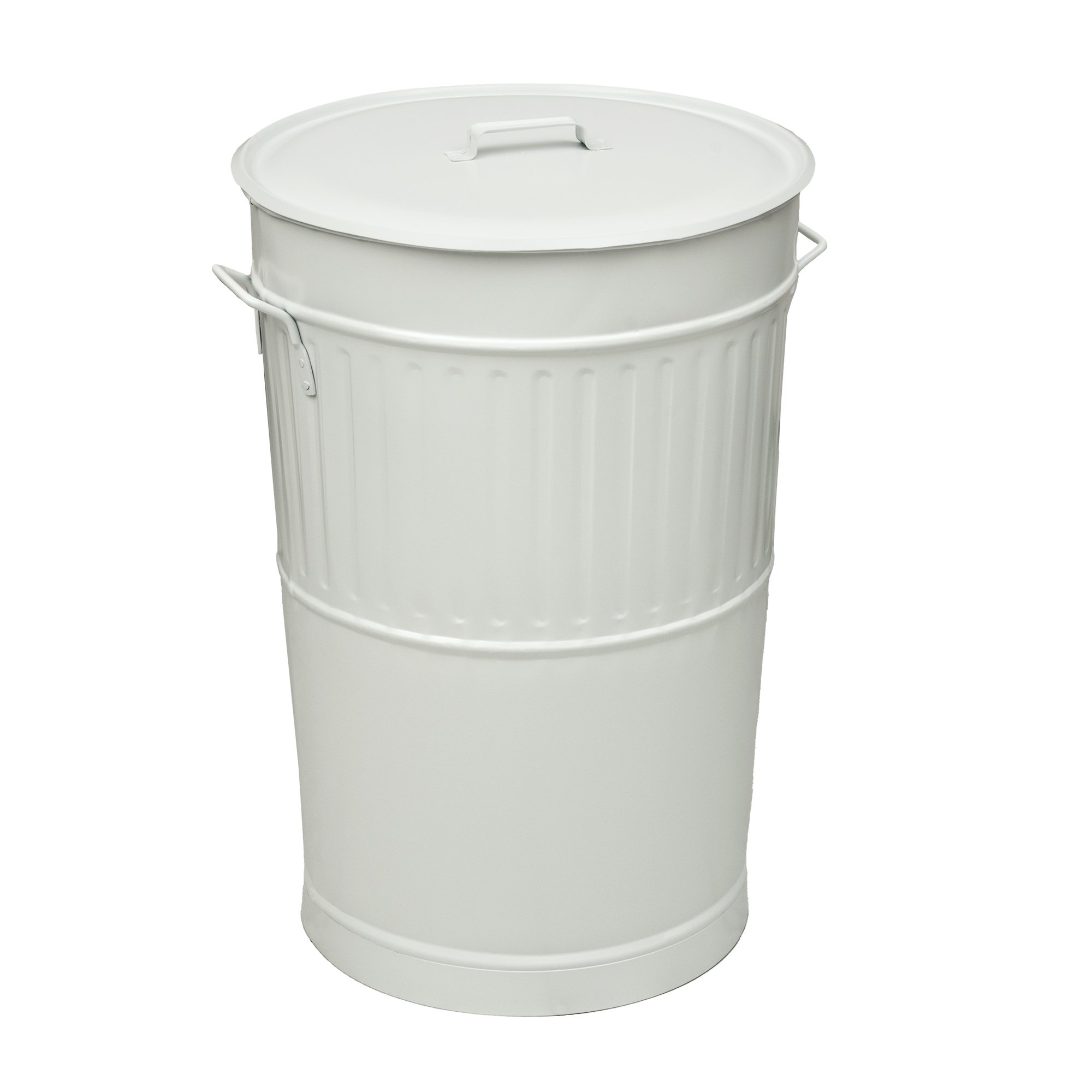 4868-033 Κάδος Απορριμμάτων Retro 100Lit, Matt White, Pam & Co, ø48 x H68 (cm), 4868-033 - Image 1