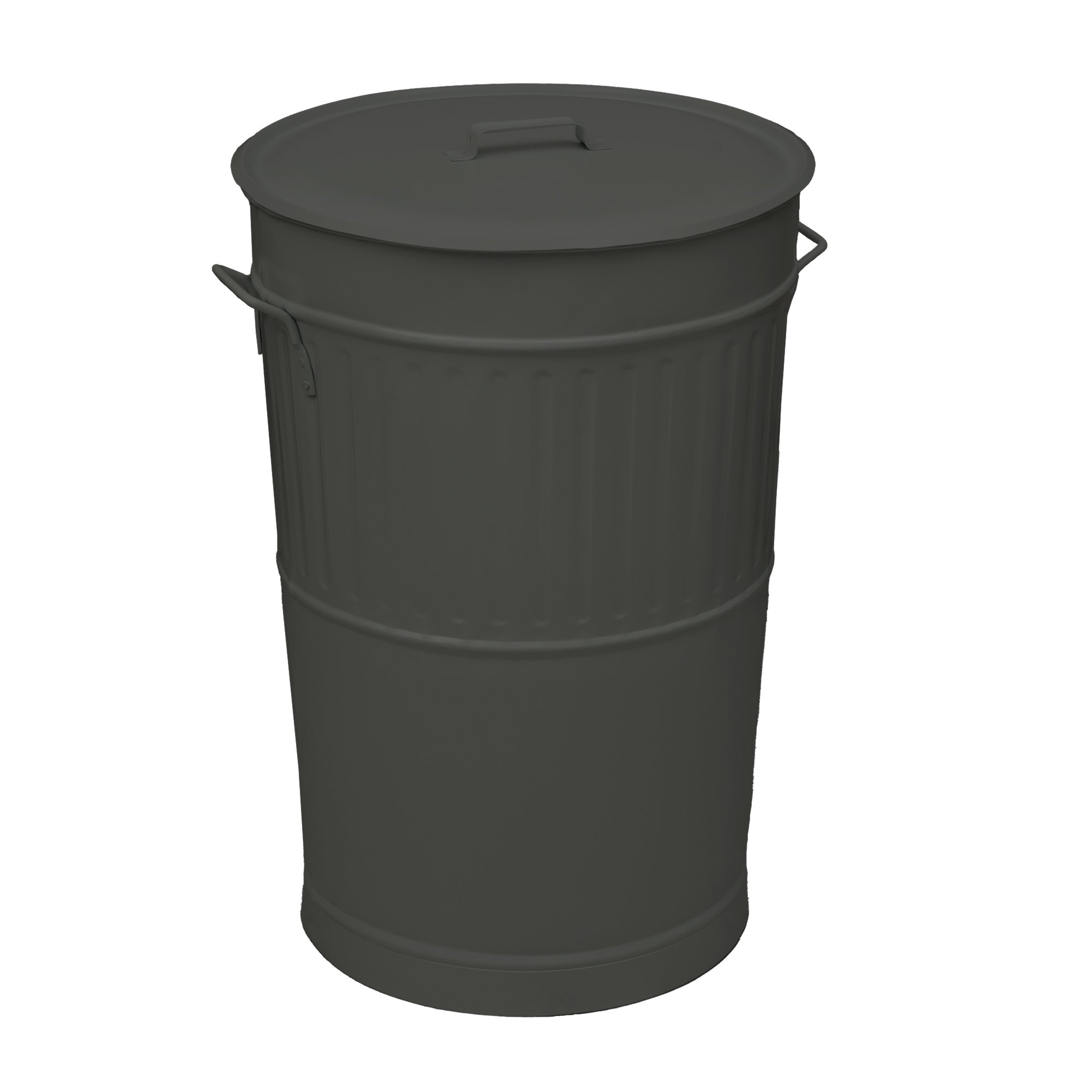 4868-113 Κάδος Απορριμμάτων Retro 100Lit, Matt Anthracite, Pam & Co, ø48 x H68 (cm), 4868-113 - Image 1