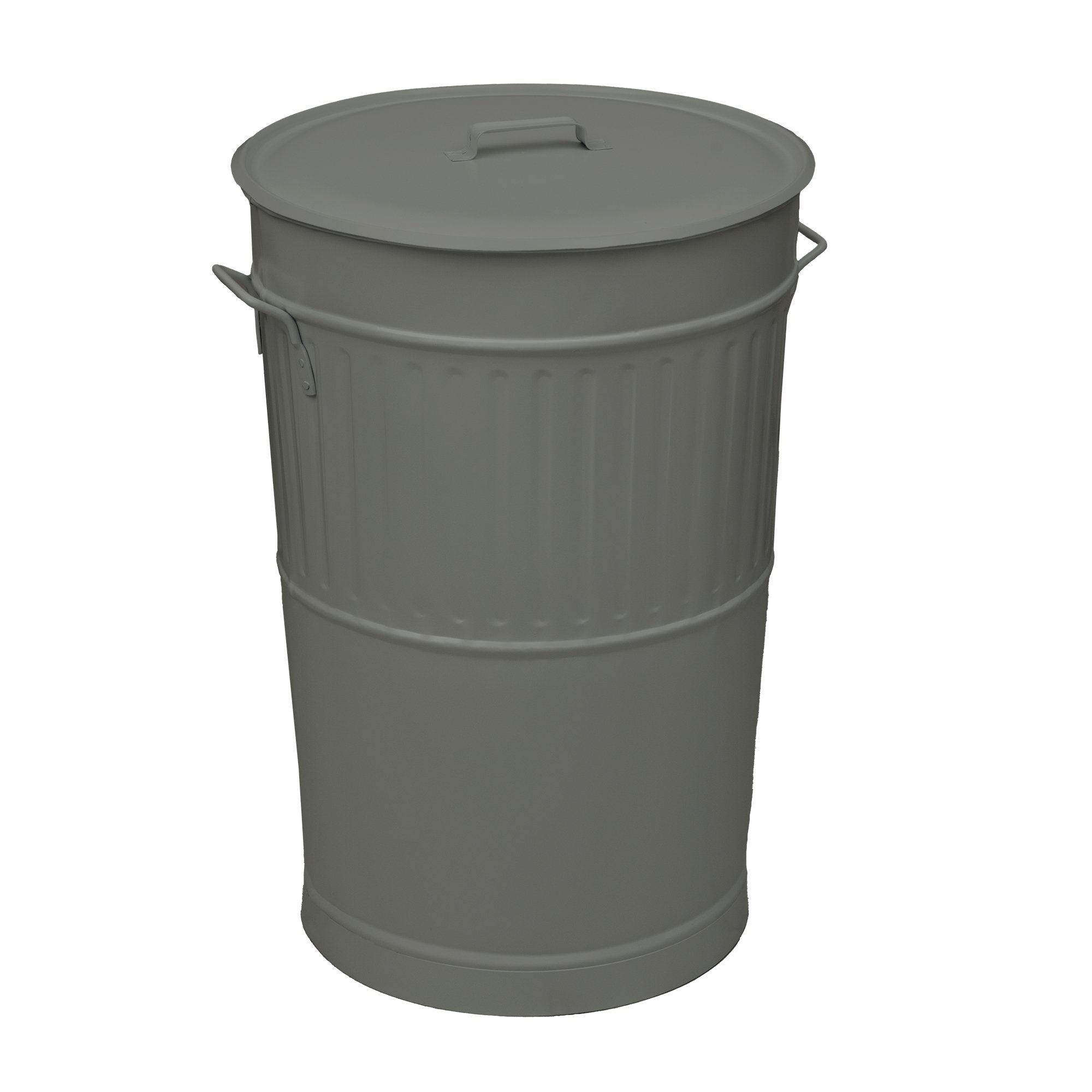 4868-163 Κάδος Απορριμμάτων Retro 100Lit, Matt Concrete Grey, Pam & Co, ø48 x H68 (cm), 4868-163 - Image 1