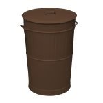 Κάδος Απορριμμάτων Retro 100Lit, Matt Wenge, Pam & Co, ø48 x H68 (cm), 4868-943