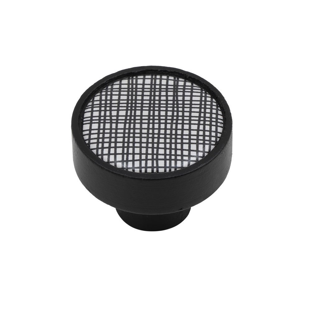 509-plegma Roline 509 Πόμολο Επίπλου από Δρυς Μαύρο-Πλέγμα Φ37mm - Image 1