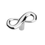 Roline 513 Πόμολο Επίπλου από Ζάμακ Χρώμιο 48x20mm