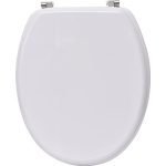 Κάλυμμα λεκάνης λευκό με μεταλλικούς  μεντεσέδες