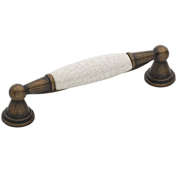 52020ΑΝΤ20ΚΡΑΚΕΛΕ Roline 520 Λαβή Eπίπλου από Ζάμακ & Πορσελάνη Αντικέ-Κρακελέ με Κέντρα 96mm - Image 1