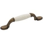 Roline 521 Λαβή Eπίπλου από Ζάμακ & Πορσελάνη Αντικέ-Κρακελέ με Κέντρα 96mm