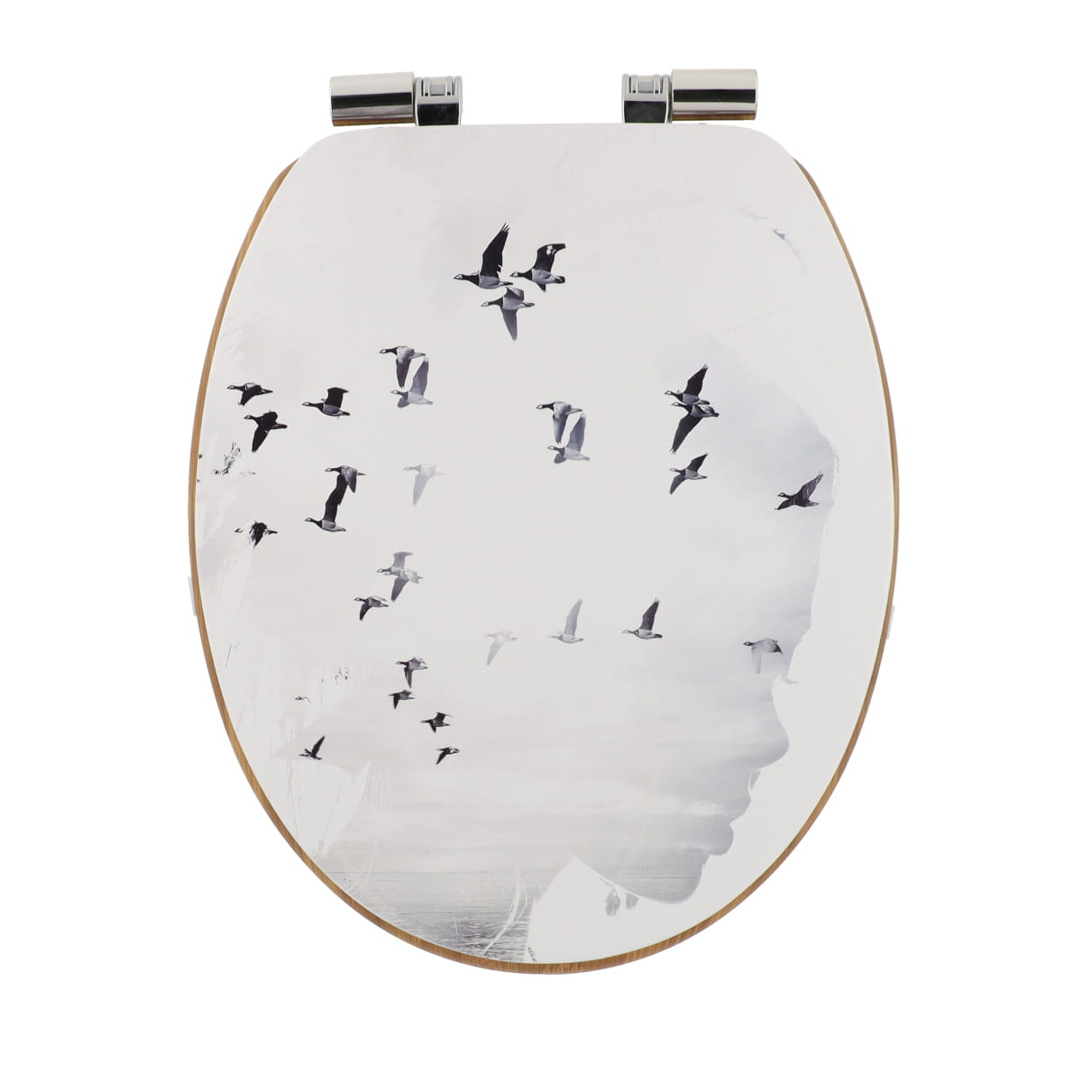 525-6 Κάλυμμα λεκάνης; mdf με ανοξείδωτους μεντεσέδες - Image 1