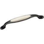 Roline 528 Λαβή Eπίπλου από Ζάμακ & Πορσελάνη Ρουστίκ-Μπεζ με Κέντρα 160mm