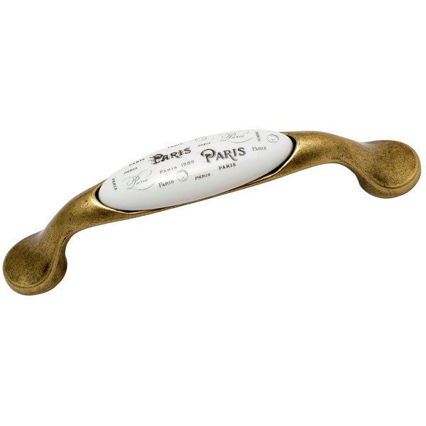 585-9620ΑΝΤΙΚΕ Roline 585 Λαβή Eπίπλου από Ζάμακ & Πορσελάνη Αντικέ-Paris 96mm - Image 1