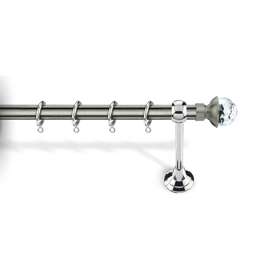 6055 NM Κουρτινόξυλο Φ25 Νίκελ Ματ 6055 - Image 1