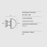 Μπούλ Εξώπορτας Ορο Ματ/Ορο Ζωγομετάλ 60 - Image 2