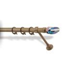 Κουρτινόξυλο Μπρονζέ Φ25 Νίκελ Ματ 6240