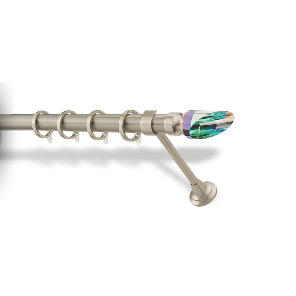 6110 NM Κουρτινόξυλο Μπρονζέ Φ25 Νίκελ Ματ 6240 - Image 1