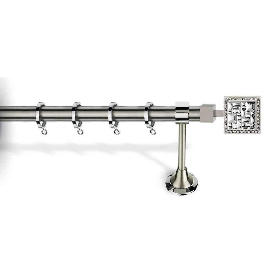 6220 ΝΜ Κουρτινόξυλο Μπρονζέ Φ25 Νίκελ Ματ 6240 - Image 1