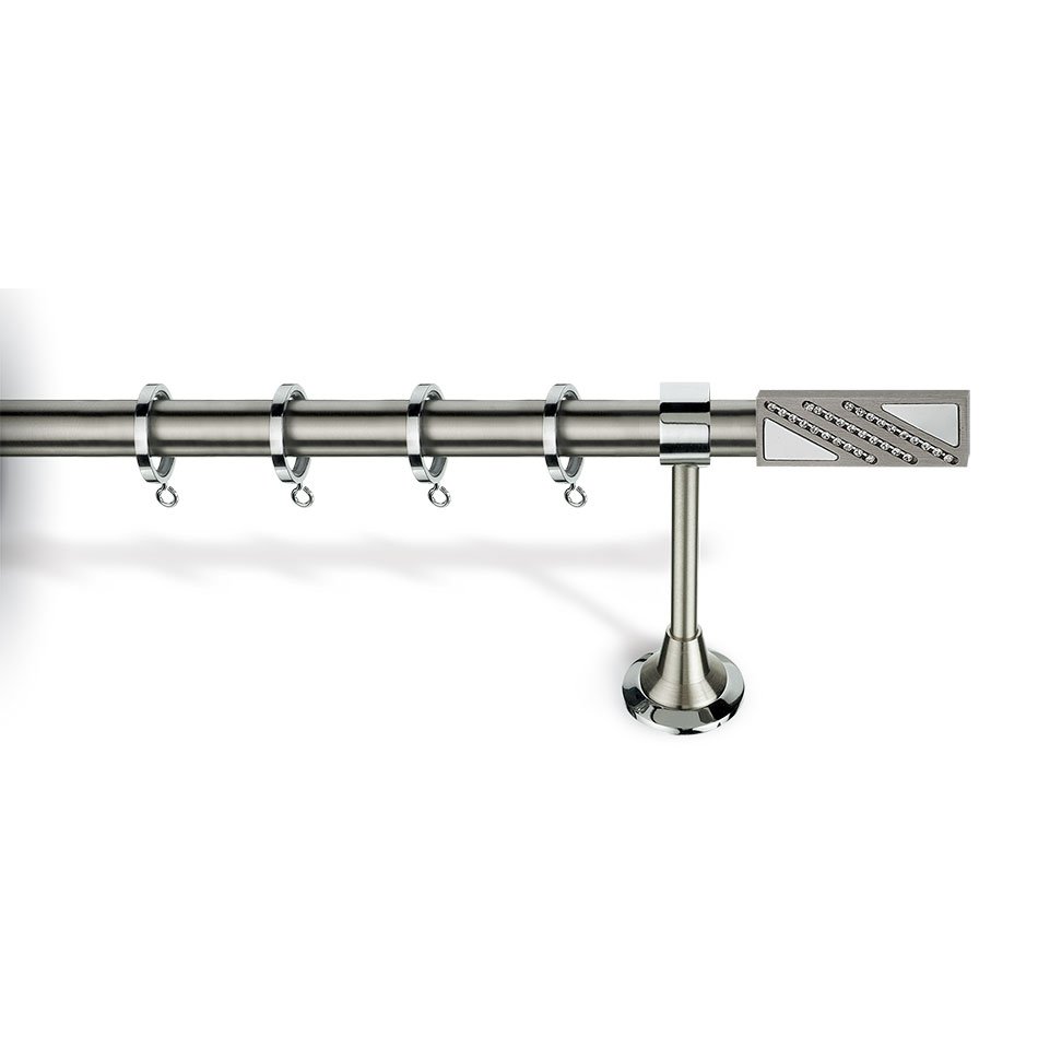 6235 ΝΜ Κουρτινόξυλο Μπρονζέ Φ25 Νίκελ Ματ 6240 - Image 1