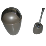 Σετ Κάδος 5 lt με παλλόμενο καπάκι και πιγκάλ ανοιχτό γκρι