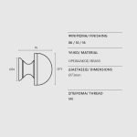 Μπούλ Εξώπορτας Νικελ Ματ Ζωγομετάλ 65 - Image 2