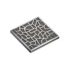 Roline 669 Πόμολο Επίπλου από Ζάμακ Old Silver 36x36mm