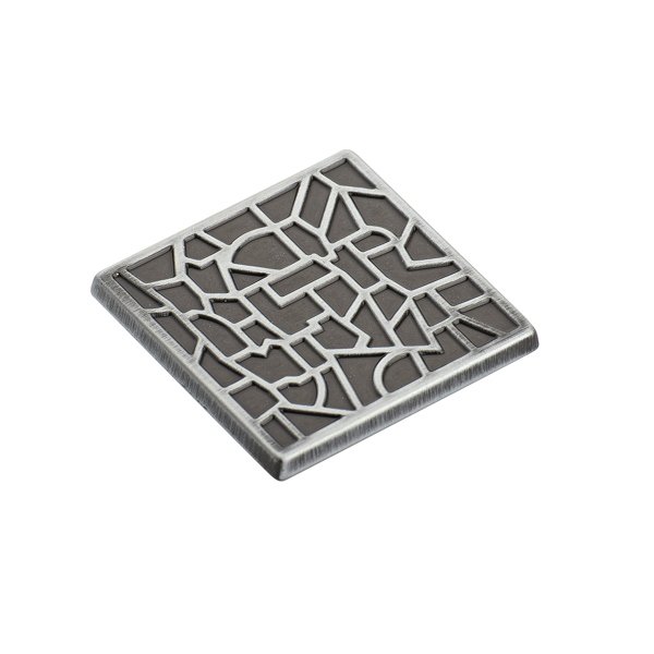 66920OLD20SILVER Roline 669 Πόμολο Επίπλου από Ζάμακ Old Silver 36x36mm - Image 1