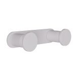Άγκιστρο Διπλό – Matt White, Pam & Co, W12 x D3,5 x H2,5 (cm), 70-033
