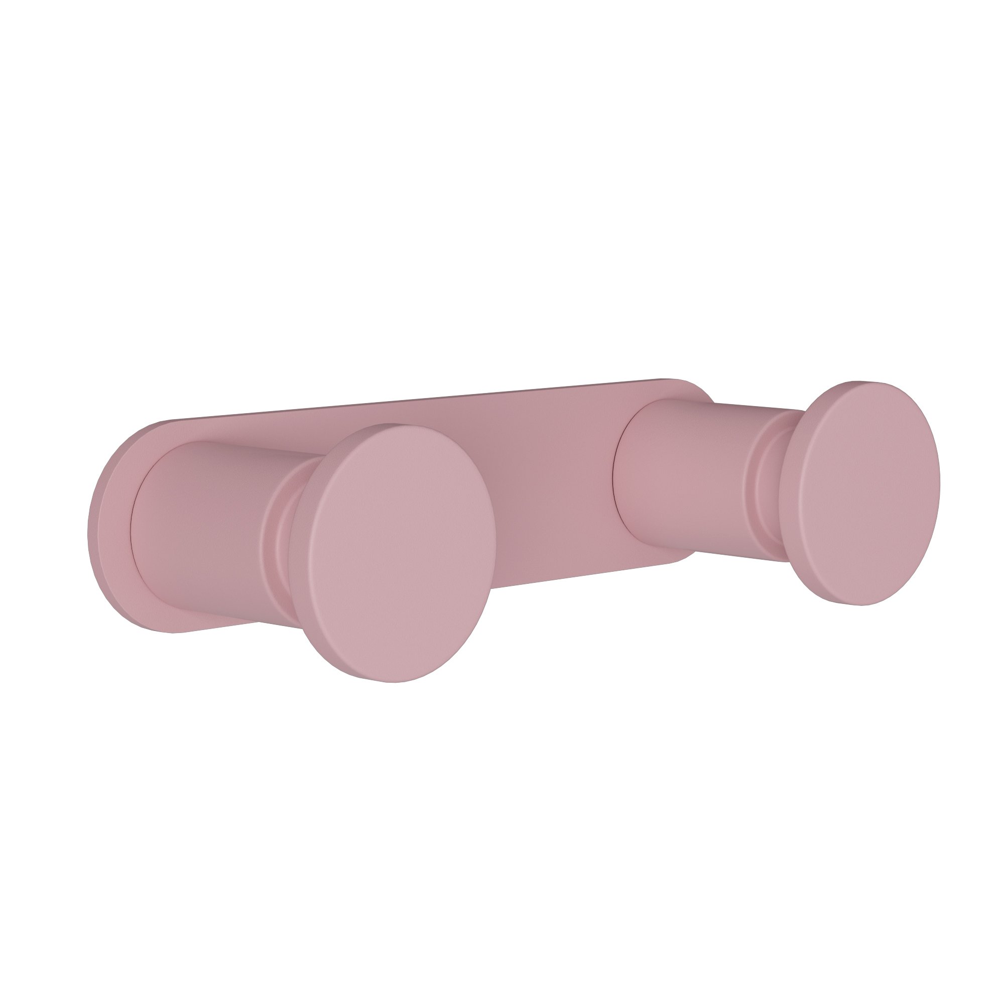 70-303 Άγκιστρο Διπλό – Matt Pink, Pam & Co, W12 x D3,5 x H2,5 (cm), 70-303 - Image 1