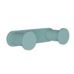 Άγκιστρο Διπλό – Matt Turquoise, Pam & Co, W12 x D3,5 x H2,5 (cm), 70-913