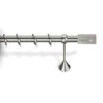 Viobrass Μεταλλικό Κουρτινόξυλο Νίκελ Ματ Φ25 – 7009