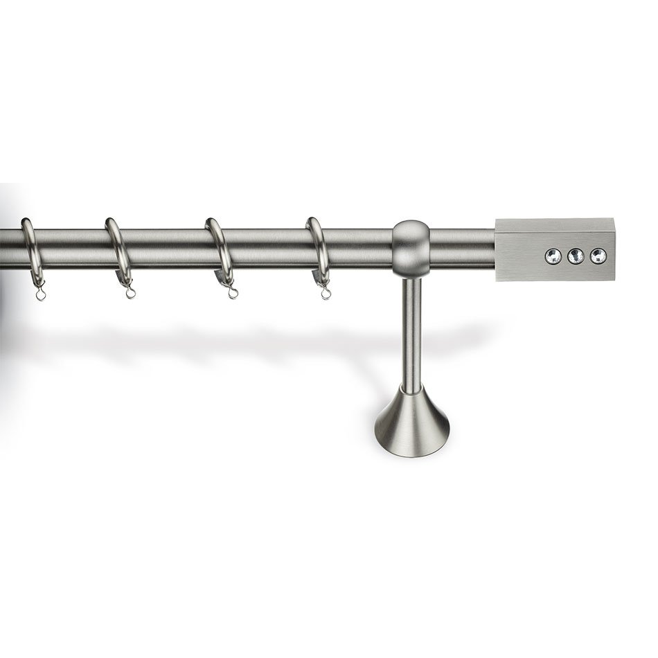 7010 ΝΜ Viobrass Μεταλλικό Κουρτινόξυλο Νίκελ Ματ Φ25 – 7010 - Image 1