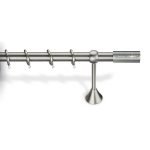 Viobrass Μεταλλικό Κουρτινόξυλο Νίκελ Ματ Φ25 – 7012