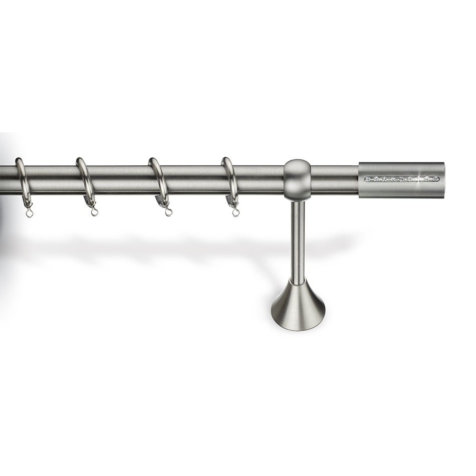 7012 ΝΜ Viobrass Μεταλλικό Κουρτινόξυλο Νίκελ Ματ Φ25 – 7012 - Image 1