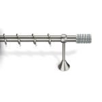 Viobrass Μεταλλικό Κουρτινόξυλο Νίκελ Ματ Φ25 – 7026