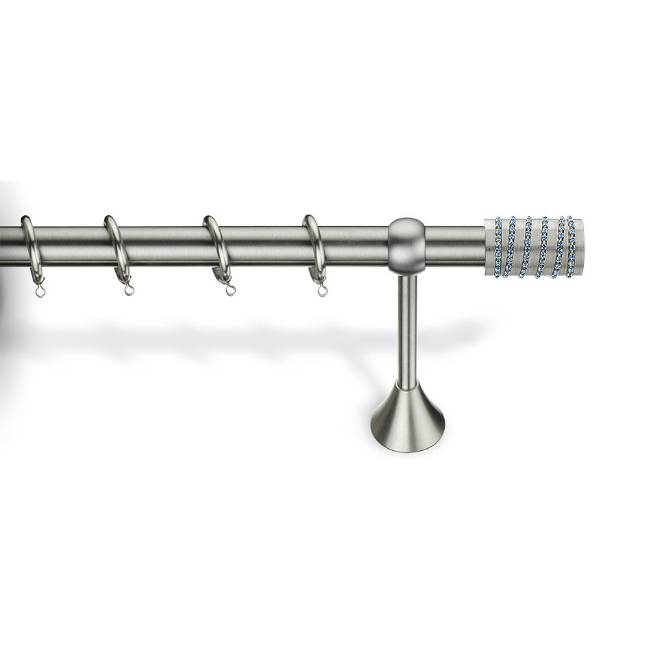 7026 ΝΜ Viobrass Μεταλλικό Κουρτινόξυλο Νίκελ Ματ Φ25 – 7026 - Image 1