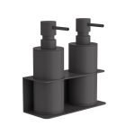 Επιτοίχιο Διπλό Dispenser Επαγγελματικό – Matt Anthracite, Pam & Co, W17 x D7 x H19 (cm), 83-113