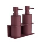 Επιτοίχιο Διπλό Dispenser Επαγγελματικό – Matt Bordeaux, Pam & Co, W17 x D7 x H19 (cm), 83-153