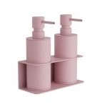 Επιτοίχιο Διπλό Dispenser Επαγγελματικό – Matt Pink, Pam & Co, W17 x D7 x H19 (cm), 83-303