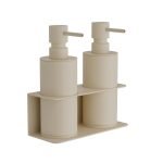 Επιτοίχιο Διπλό Dispenser Επαγγελματικό – Matt Ivory, Pam & Co, W17 x D7 x H19 (cm), 83-703