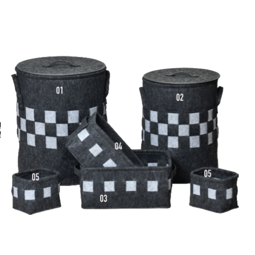 8418-ΤΣΟΧΑ Καλάθια απλύτων τσόχα δαλματίας 5 μεγεθών - Image 1