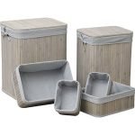 Σέτ 6 τεμάχια καλάθια απλύτων από Bamboo.