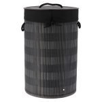 Καλάθι απλύτων πτυσσόμενο από bamboo και βαμβάκι