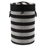 Καλάθι απλύτων πτυσσόμενο από bamboo και βαμβάκι