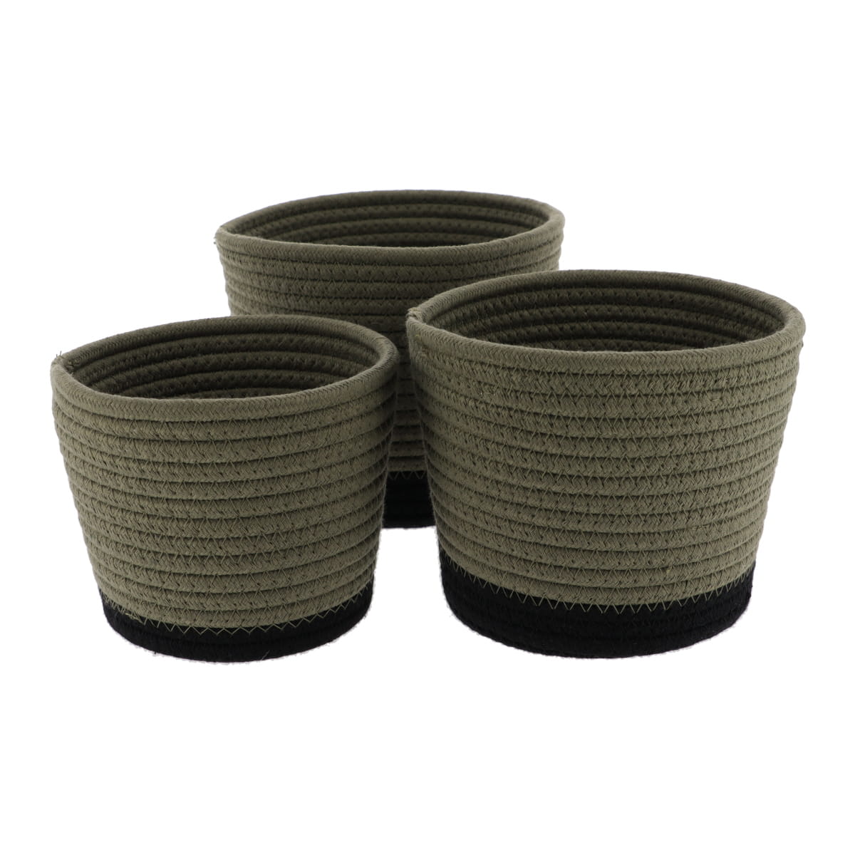 8480 Σέτ 3 τεμάχια καλάθια διαφόρων χρήσεων από βαμβάκι . - Image 1