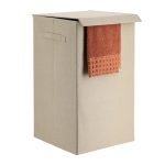 Καλάθι απλύτων αναδιπλούμενο mdf με επένδυση πολυεστερικό ύφασμα 30x30x60 cm Eurocasa